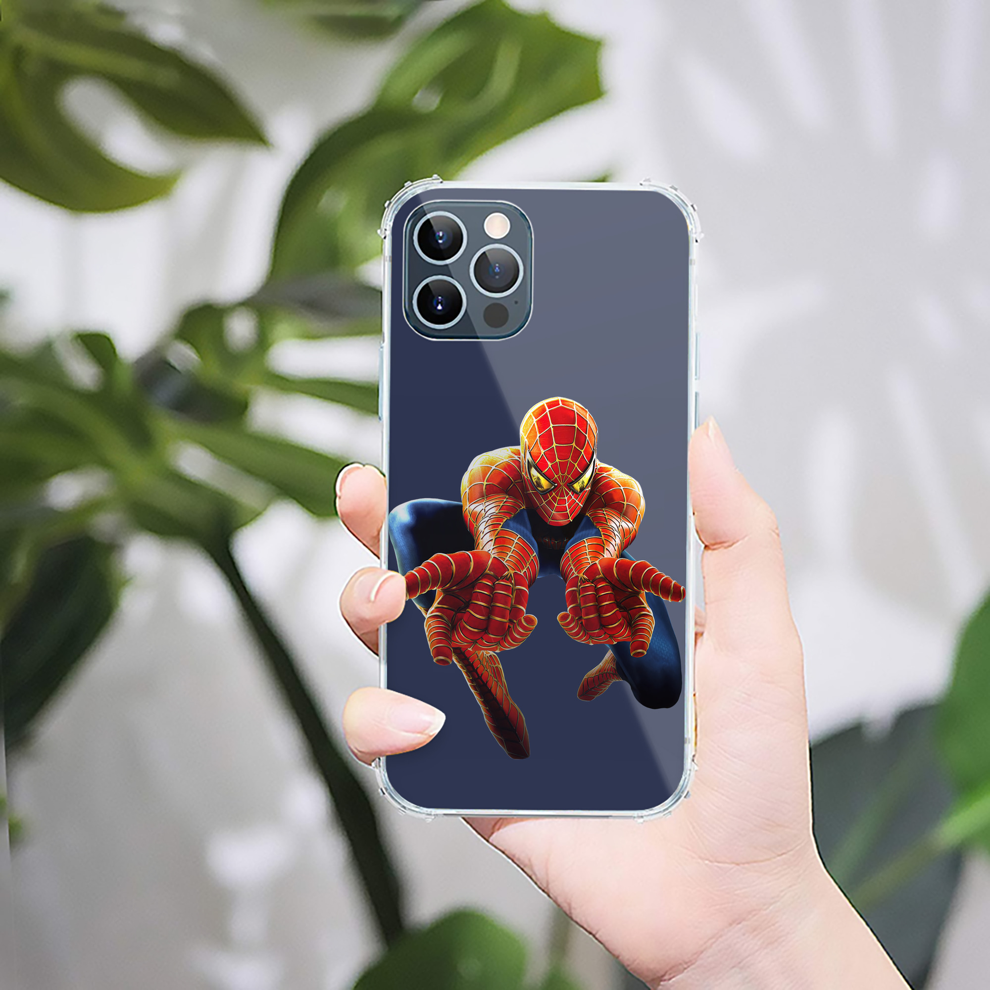 （画像用） Spider Man スパイダーマン 【iPhone 12シリーズ対応】透明スマホケース（クリアソフトケース）